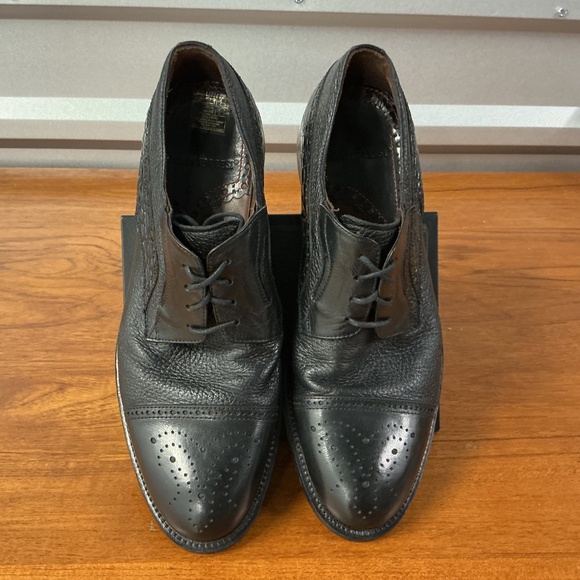 Galezio Torresi Men Black Leather Exotic Reptile Print Derby Oxford Size 42EU main image 13